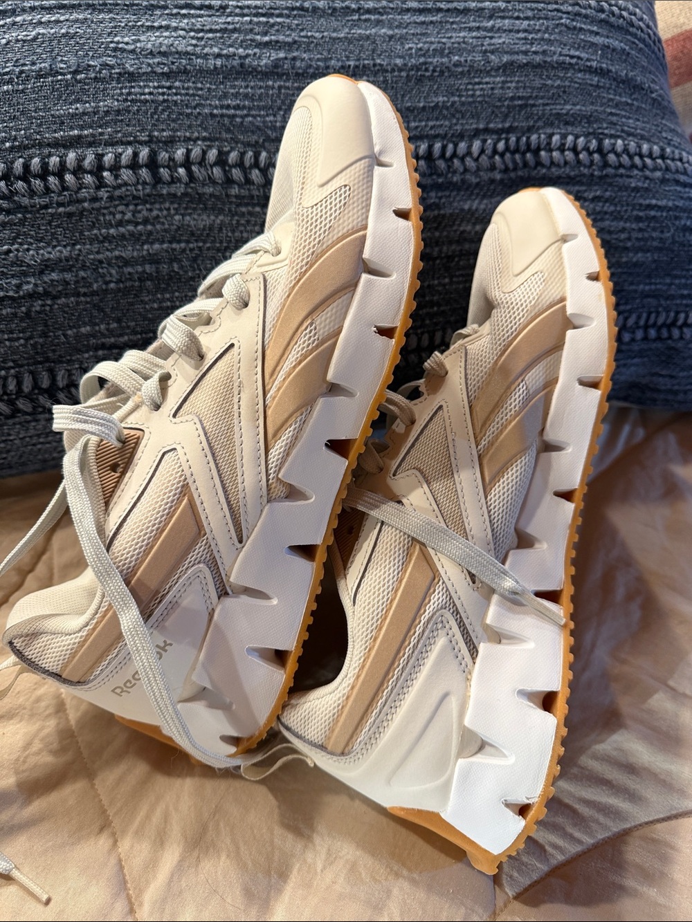 Reebok Women’s White & Beige Trail Sneakers